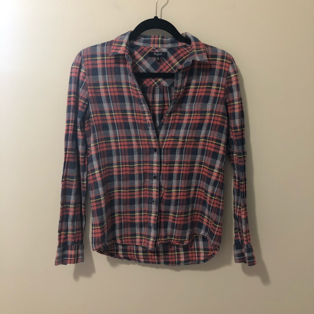 Madewell plaid button down flannel